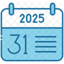 Thirty First Calendar Time Icon