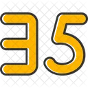Thirty Five Count Counting Icon