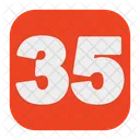 Thirty Five Number Thirty Five 35 Icon