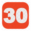 Thirty Number Thirty 30 Icon