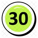 Thirty Number  Icon