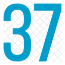 Thirty Seven Numbers Icon