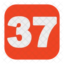 Thirty Seven Number  Icon