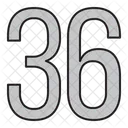 36 Numbers Days Icon