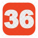 Thirty Six Number Thirty Six 36 Icon