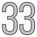 33 Numbers Days Icon