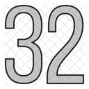 32 Numbers Days Icon