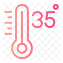 Thirtyfive Celsius Temperature Icon