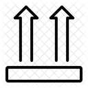 This Side Up Pointing Arrows Icon