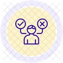 Thoughtful Decision Maker Line Icon Icon