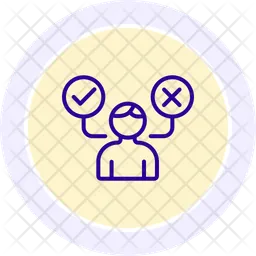 Thoughtful decision maker  Icon