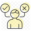 Thoughtful Decision Maker Color Shadow Thinline Icon 아이콘