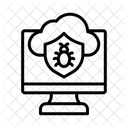 Threat Detection Cybersecurity Network Security Icon