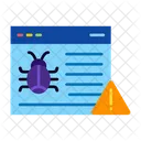 Threat Detection Cybersecurity Network Security Icon