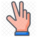 Three Hand Finger Icon