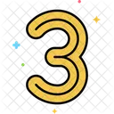 Three Three Number 3 Icon