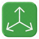 Three Arrows Dimension Cube Navigation Direction Arrow Icon