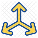Three Arrows Dimension Cube Navigation Direction Arrow Icon