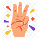 Three Hands Hand Icon