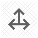 Three Arrow Three Direction Direction Icon