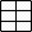 Three Column Horizontal Grid Symbol