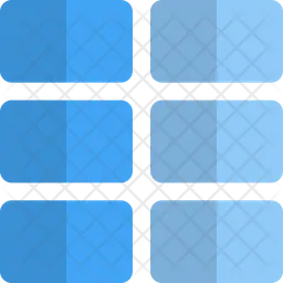 Three column horizontal grid  Icon