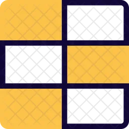 Three Column Horizontal Grid  Icon