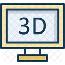 Three dimension monitor  Icon