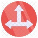 Three Directions Arrow  Icon