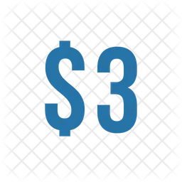 Three dollar  Icon