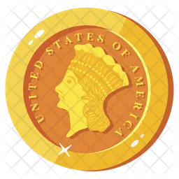 Three Dollar Coin  Icon