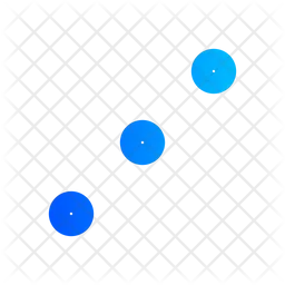 Three Dots Points Diagonal  Icon