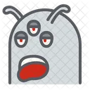 Three Eyed Monster Halloween Creature Icon