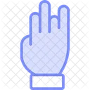 Three Fingers Gesture Icon