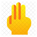 Three Finger Hand Icon