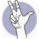 Three Finger Fingers Finger Icon