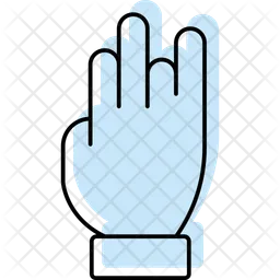 Three finger  Icon