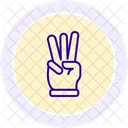 Three Finger Color Circle Icon Icon