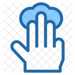 Three Finger Tap  Icon