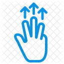 Three Finger Touch  Icon