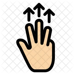 Three Finger Touch  Icon