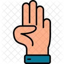 Three Fingers Expressing Fingers Icon