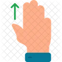 Three Fingers Fingers Gesture Icon