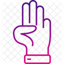 Three Fingers Expressing Fingers Icon