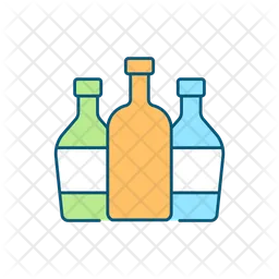Three glass bottles  Icon