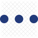 Three horizontal dots menu  Icône