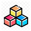 Three Box Boxes Icon