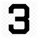 Three Number Digit Icon
