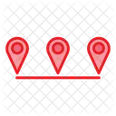 Three Locations Locations Map Location Icon