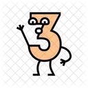 Three Number Three Number Icon
